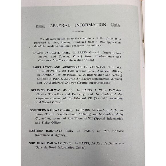 Travel and Tours France Booklet Railways Railroadiana Trains Locomotive 1920s - Picture 4 of 12